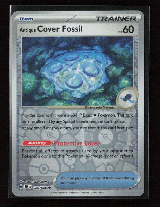 Antique Cover Fossil Common SV: Black Bolt 080/086 NM - Kang's Collectibles
