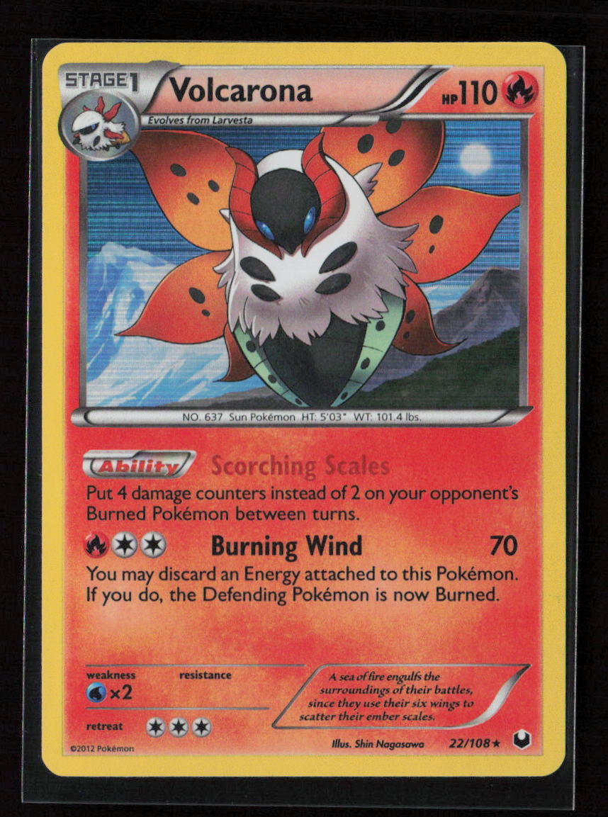 Volcarona Holo Rare Dark Explorers 22/108 LP