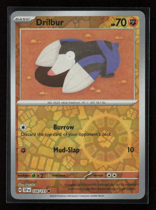 Drilbur Common SV08: Surging Sparks 108/191 NM - Kang's Collectibles
