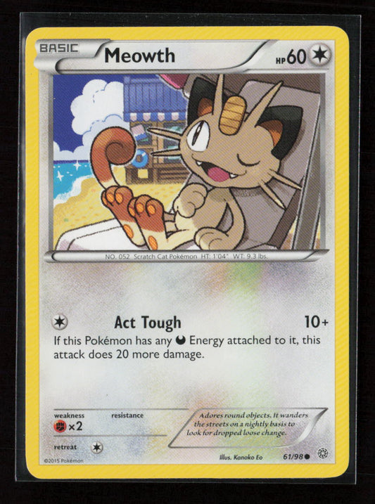 Meowth Common XY - Ancient Origins 61/98 LP