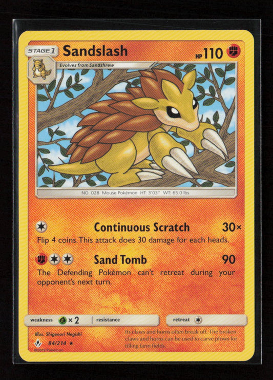 Sandslash Rare SM - Unbroken Bonds 84/214 LP