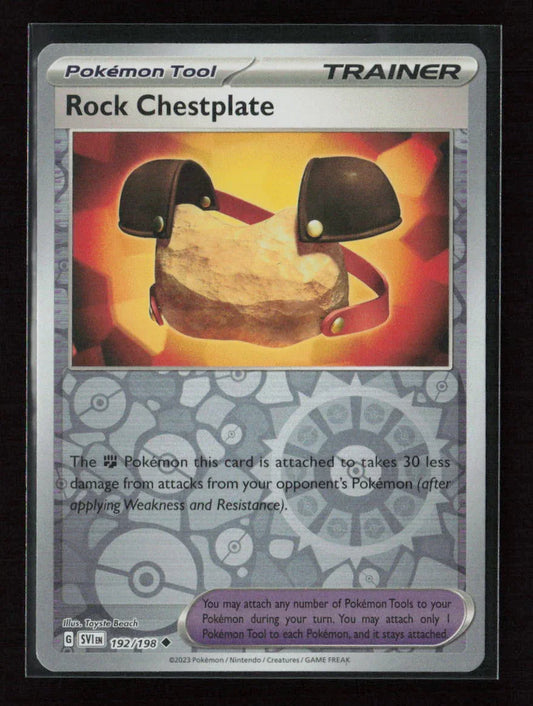 Rock Chestplate Uncommon SV01: Scarlet & Violet Base Set 192/198 NM - Kang's Collectibles
