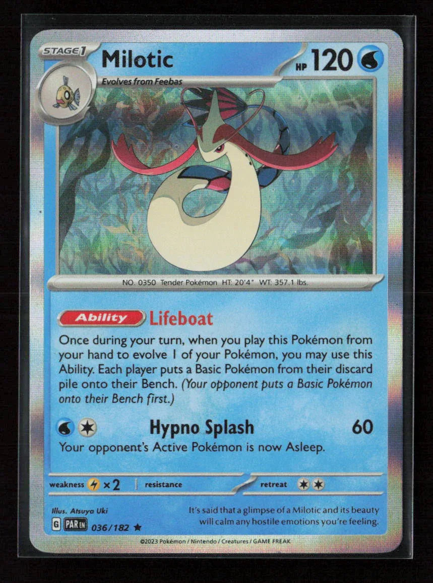 Milotic Rare SV04: Paradox Rift 036/182 NM - Kang's Collectibles