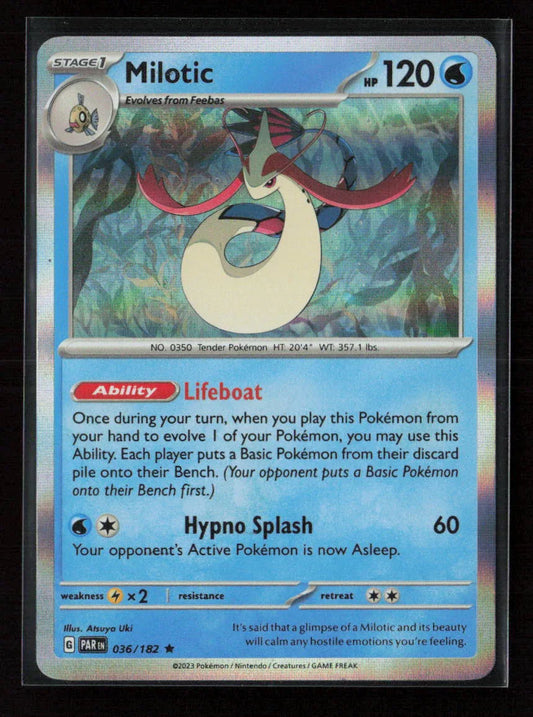 Milotic Rare SV04: Paradox Rift 036/182 NM - Kang's Collectibles