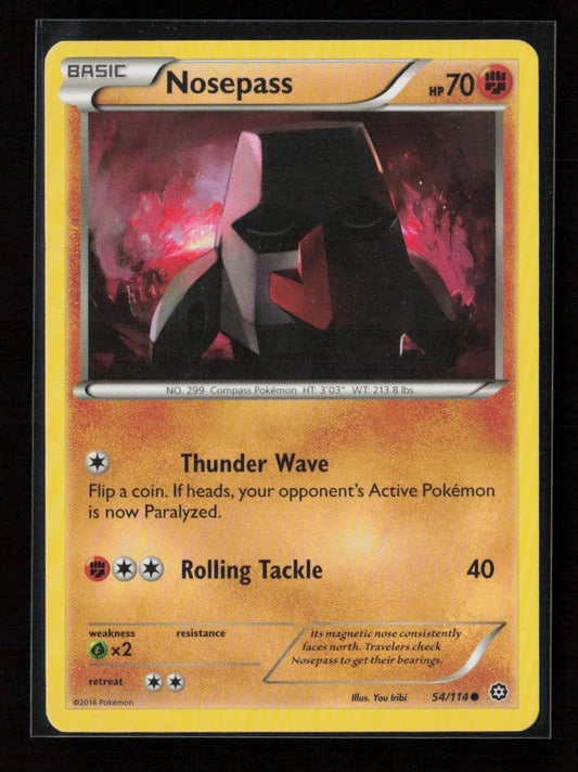 Nosepass Common XY - Steam Siege 54/114 NM - Kang's Collectibles