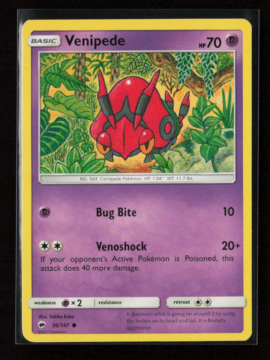 Venipede Common SM - Burning Shadows 56/147 LP
