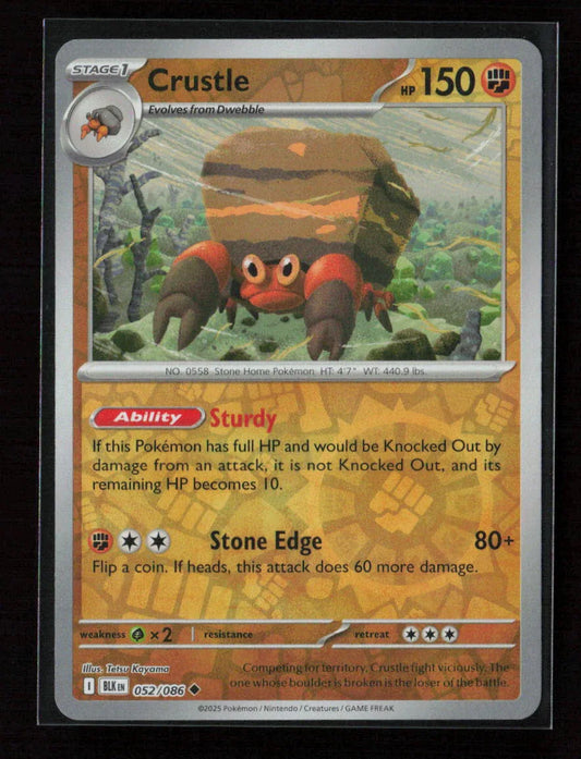 Crustle Uncommon SV: Black Bolt 052/086 NM - Kang's Collectibles