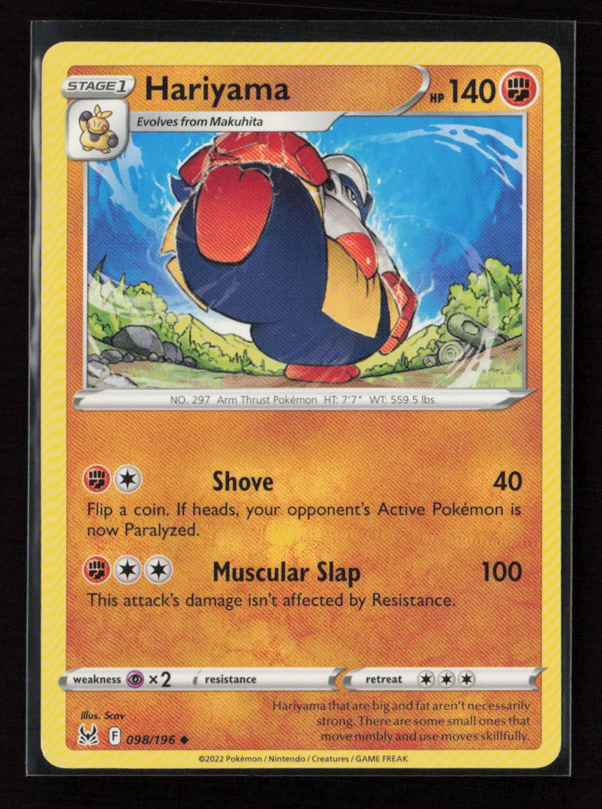 Hariyama Uncommon SWSH11: Lost Origin 098/196 LP