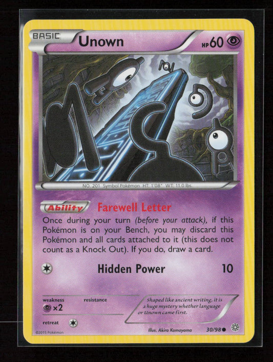 Unown Common XY - Ancient Origins 30/98 LP