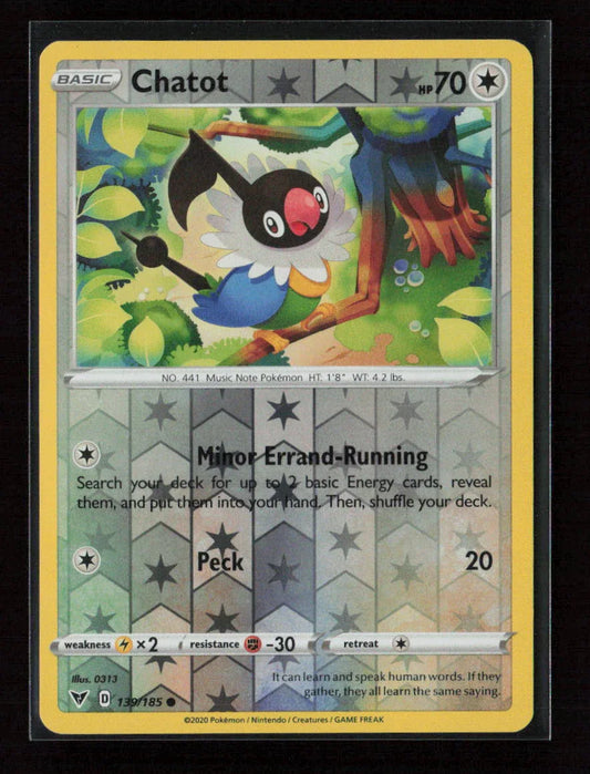 Chatot Common SWSH04: Vivid Voltage 139/185 LP - Kang's Collectibles