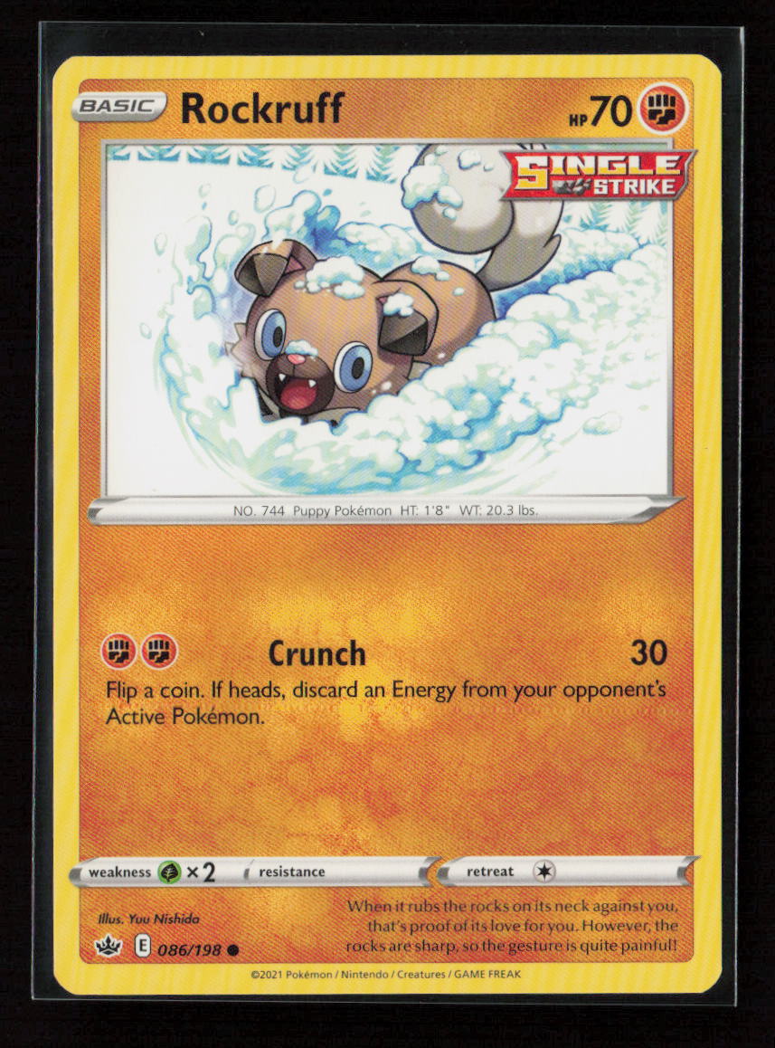 Rockruff Common SWSH06: Chilling Reign 086/198 LP