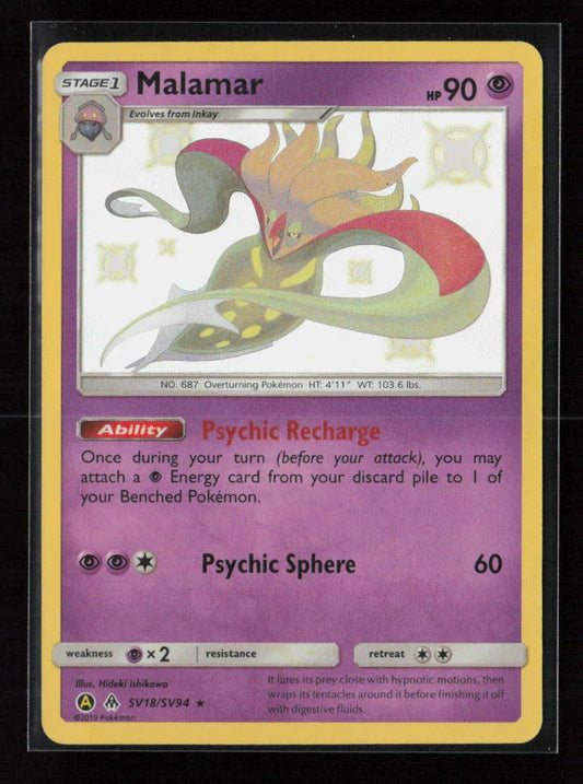 Malamar Shiny Holo Rare Hidden Fates: Shiny Vault SV18/SV94 NM - Kang's Collectibles