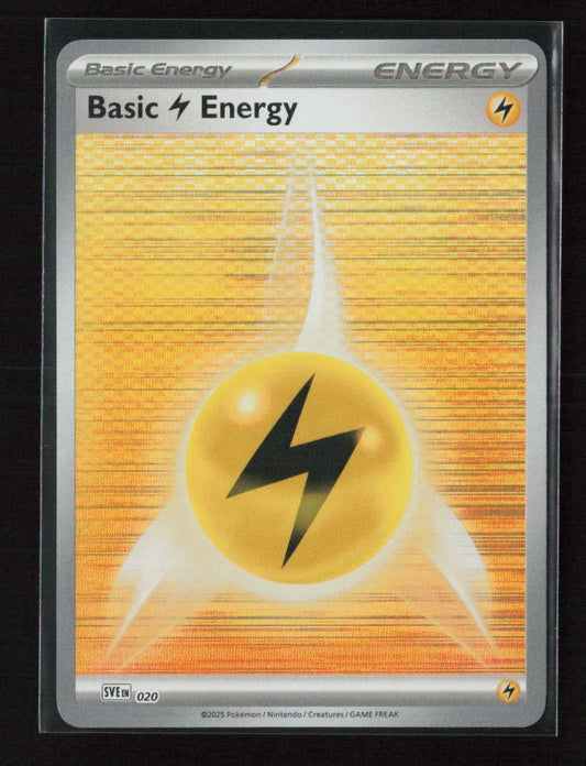Basic Lightning Energy - Common SVE: Scarlet & Violet Energies 020 NM - Kang's Collectibles