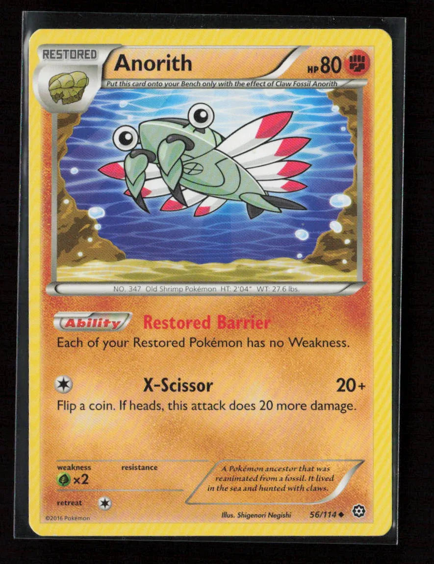 Anorith Uncommon XY - Steam Siege 56/114 LP - Kang's Collectibles