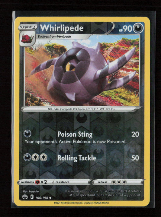 Whirlipede Uncommon SWSH06: Chilling Reign 106/198 NM