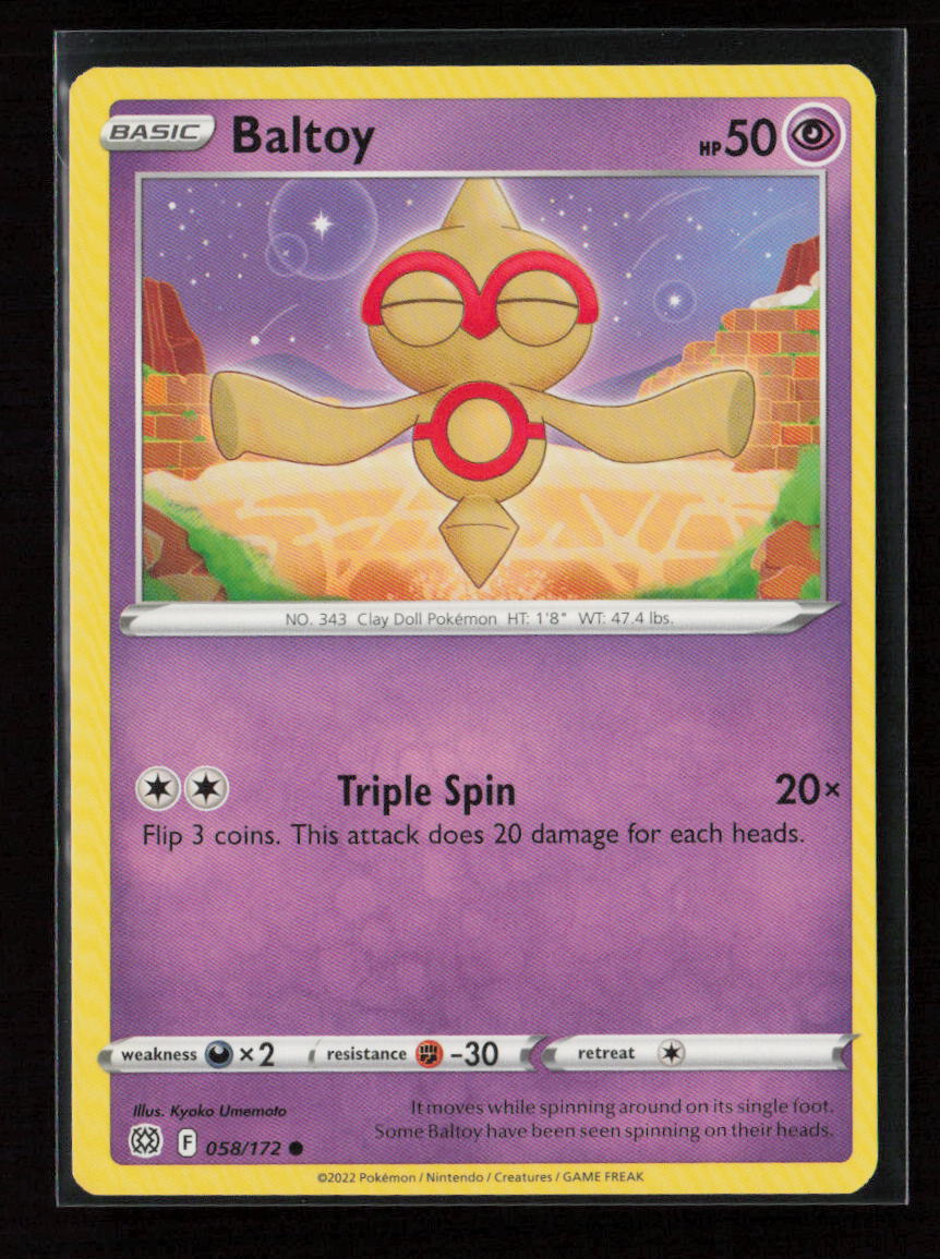Baltoy Common SWSH09: Brilliant Stars 058/172 NM