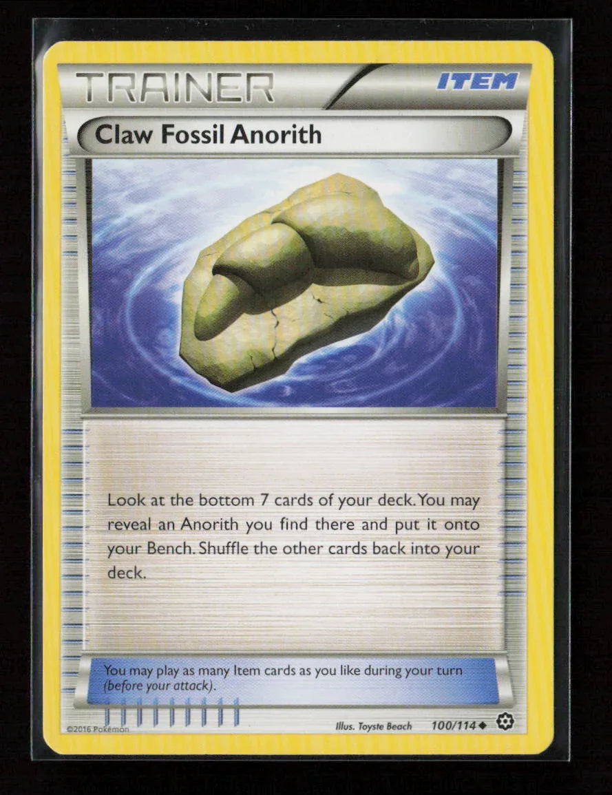 Claw Fossil Anorith Uncommon XY - Steam Siege 100/114 NM - Kang's Collectibles