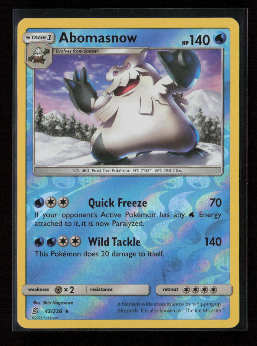Abomasnow Rare SM - Unified Minds 42/236 NM