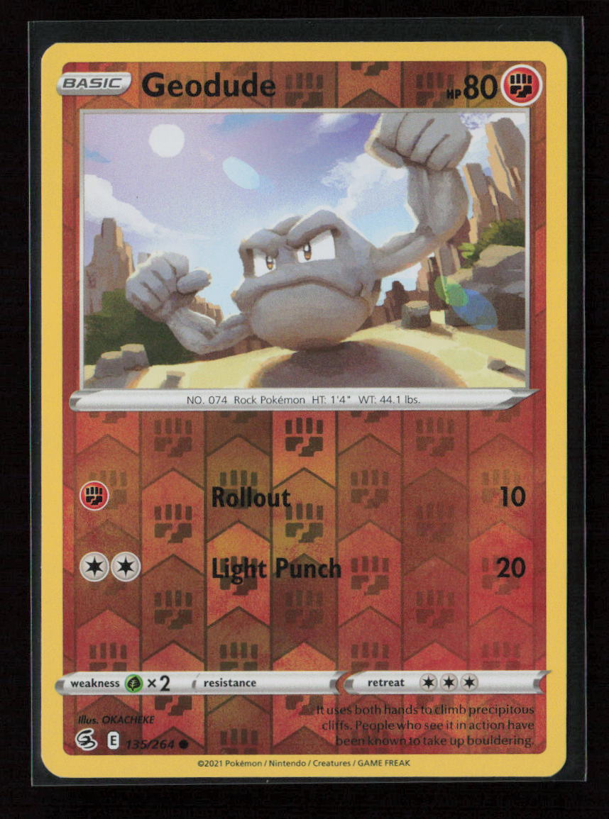 Geodude Common SWSH08: Fusion Strike 135/264 NM