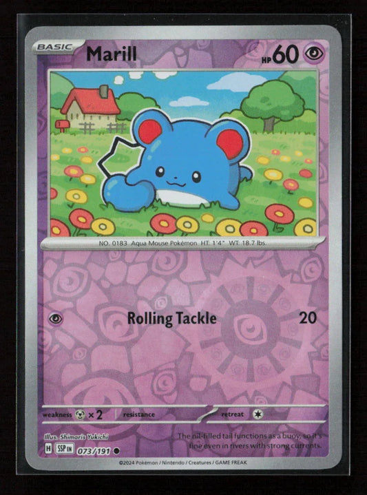 Marill Common SV08: Surging Sparks 073/191 NM - Kang's Collectibles