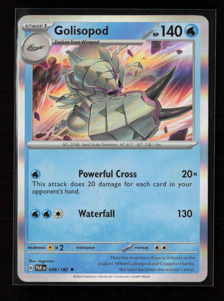 Golisopod Rare SV04: Paradox Rift 049/182 NM - Kang's Collectibles