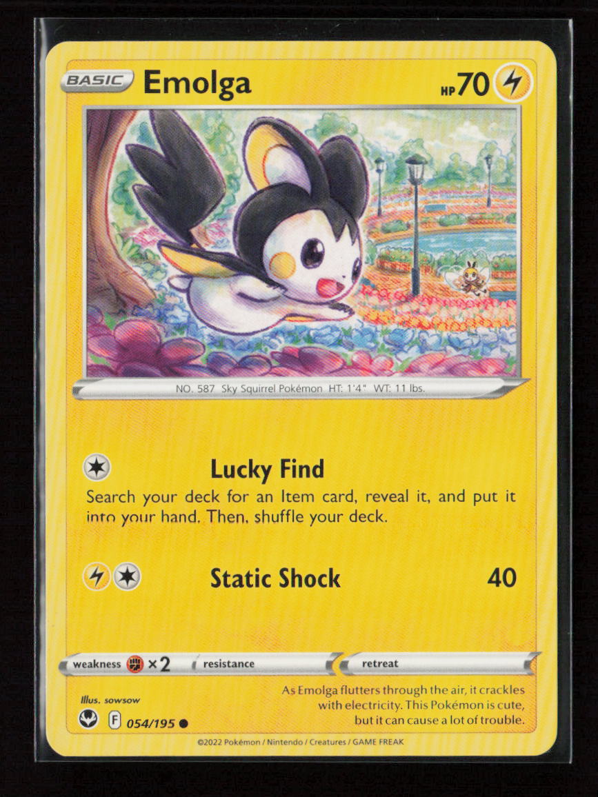 Emolga Common SWSH12: Silver Tempest 054/195 LP