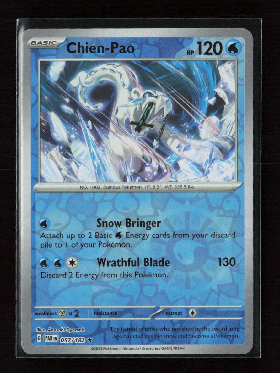 Chien-Pao Rare SV04: Paradox Rift 057/182 NM - Kang's Collectibles