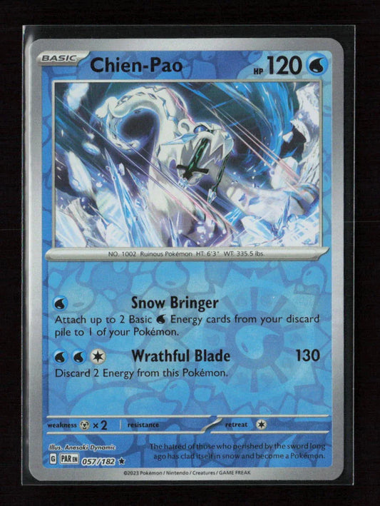 Chien-Pao Rare SV04: Paradox Rift 057/182 NM - Kang's Collectibles