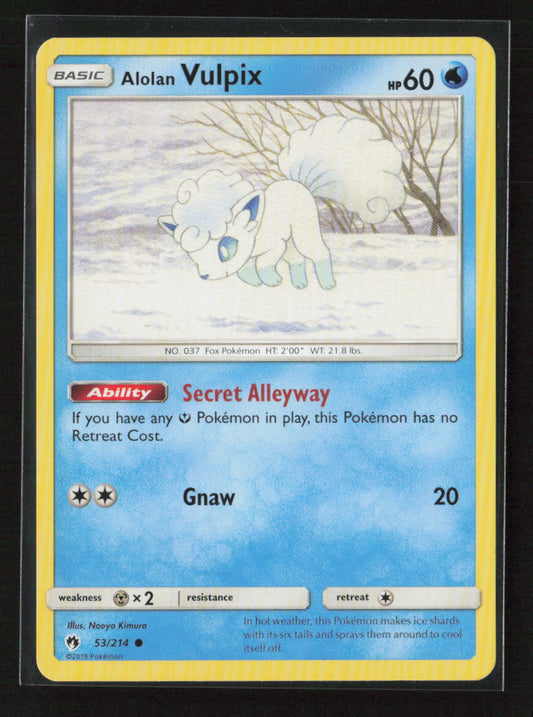 Alolan Vulpix Common SM - Lost Thunder 53/214 LP