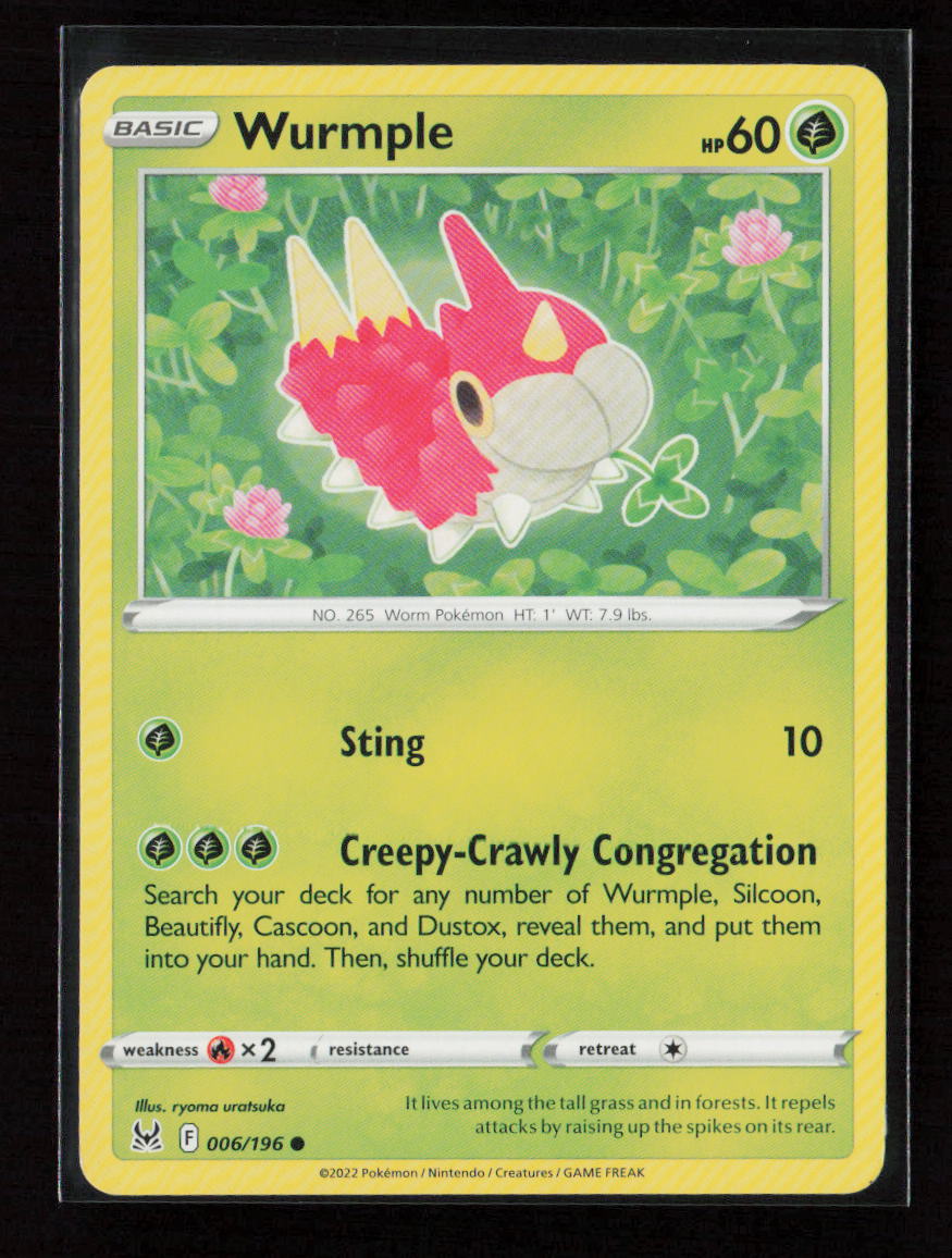 Wurmple Common SWSH11: Lost Origin 006/196 LP