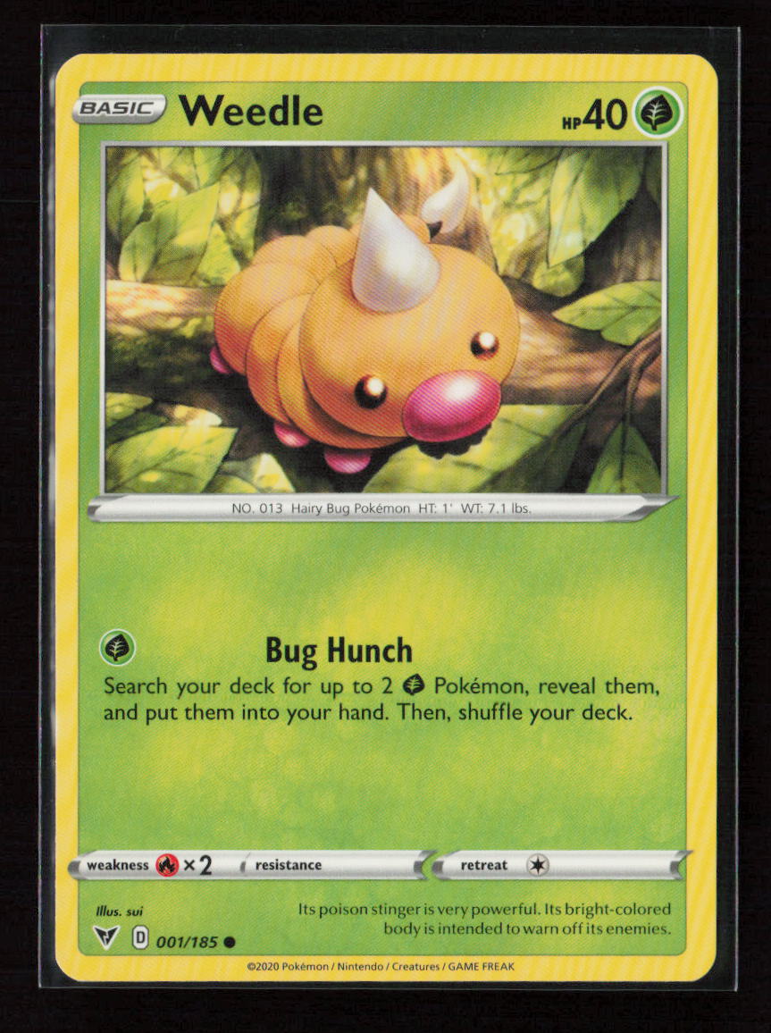 Weedle Common SWSH04: Vivid Voltage 001/185 LP