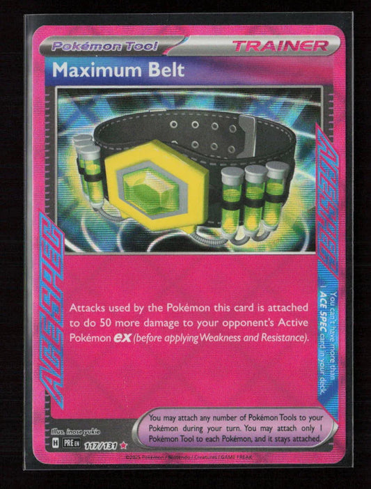 Maximum Belt ACE SPEC Rare SV: Prismatic Evolutions 117/131 NM - Kang's Collectibles