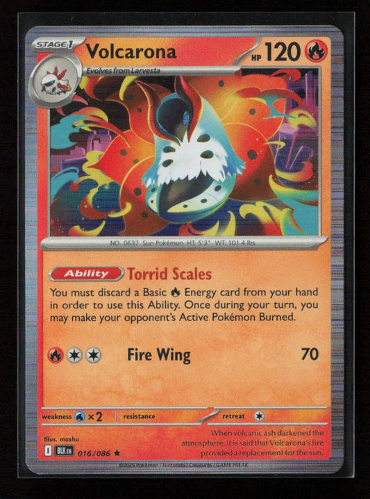 Volcarona Rare SV: Black Bolt 016/086 NM - Kang's Collectibles