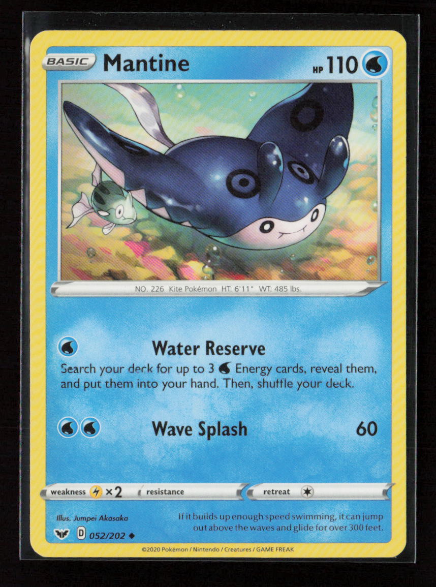 Mantine Uncommon SWSH01: Sword & Shield Base Set 052/202 LP