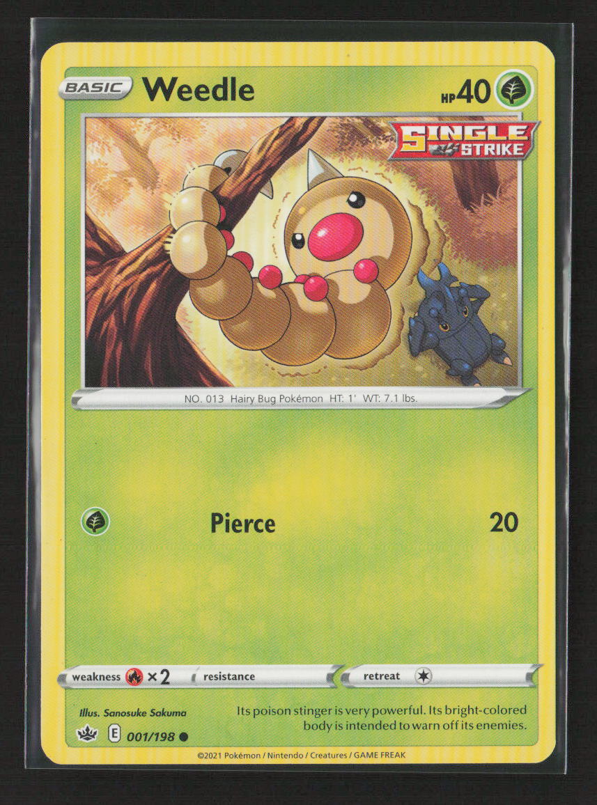 Weedle Common SWSH06: Chilling Reign 001/198 LP