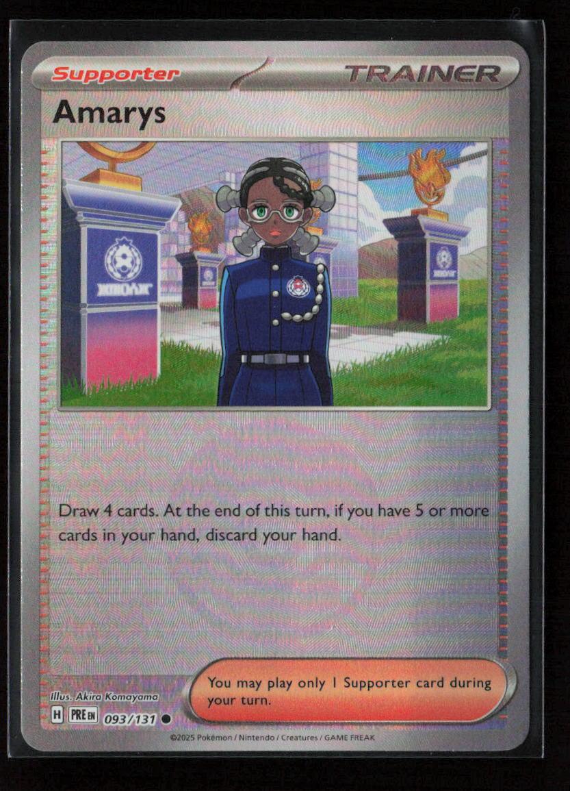 Amarys - (Poke Ball Pattern) Common SV: Prismatic Evolutions 093/131 NM - Kang's Collectibles