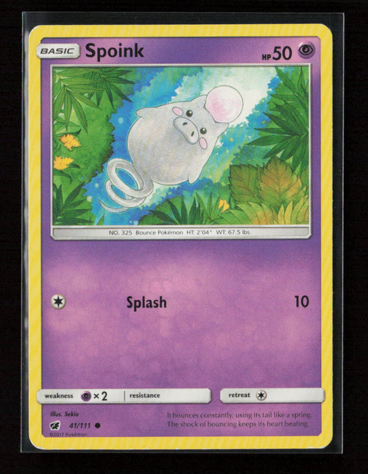 Spoink Common SM - Crimson Invasion 41/111 LP