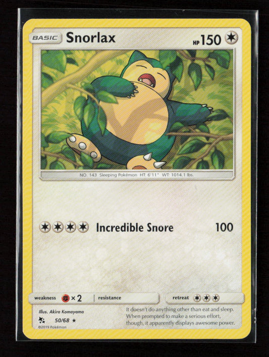 Snorlax Rare Hidden Fates 50/68 LP