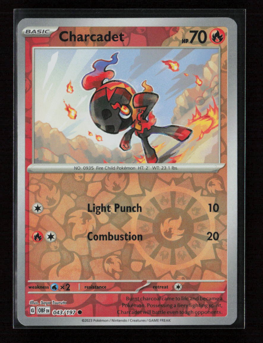 Charcadet Common SV03: Obsidian Flames 043/197 NM