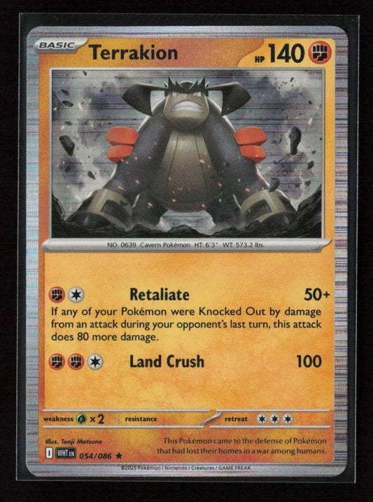 Terrakion Rare SV: White Flare 054/086 NM - Kang's Collectibles