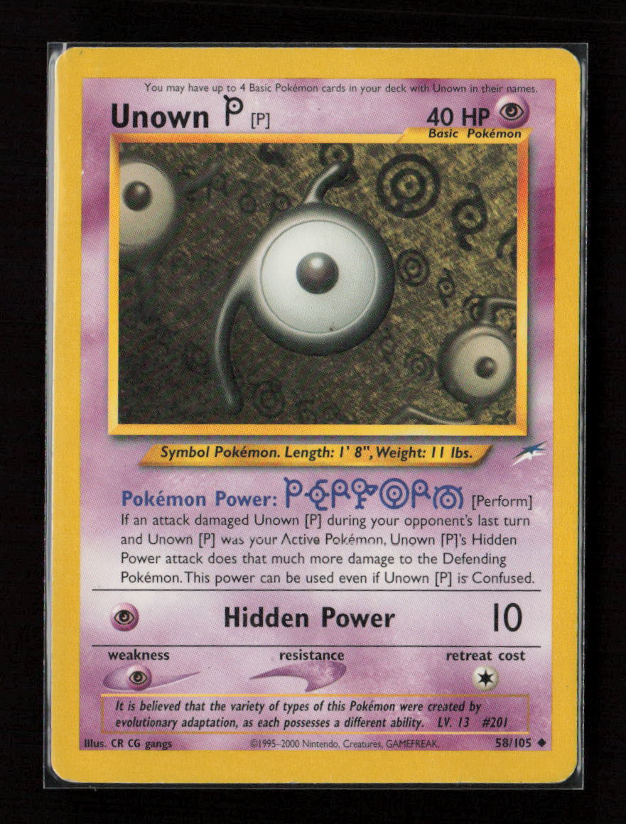 Unown [P] Uncommon Neo Destiny 058/105 LP