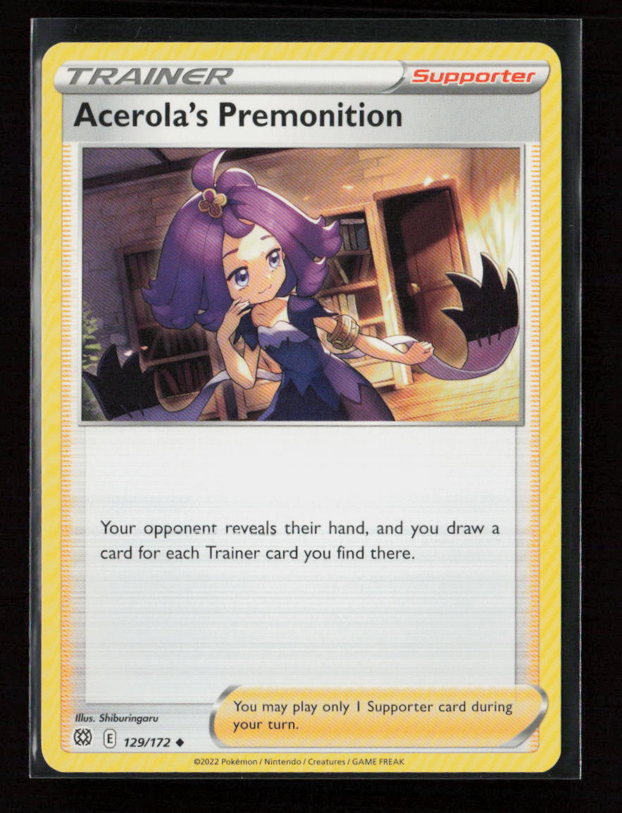 Acerola's Premonition Uncommon SWSH09: Brilliant Stars 129/172 LP