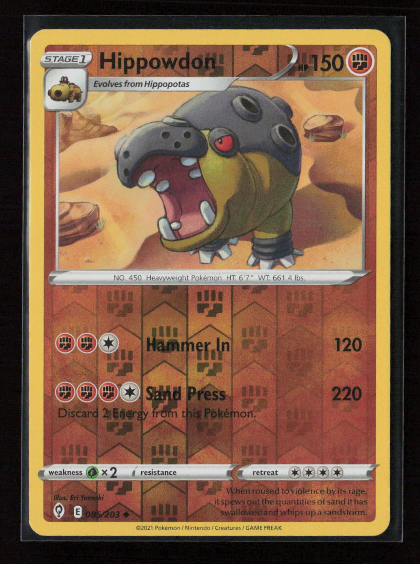 Hippowdon Uncommon SWSH07: Evolving Skies 085/203 NM