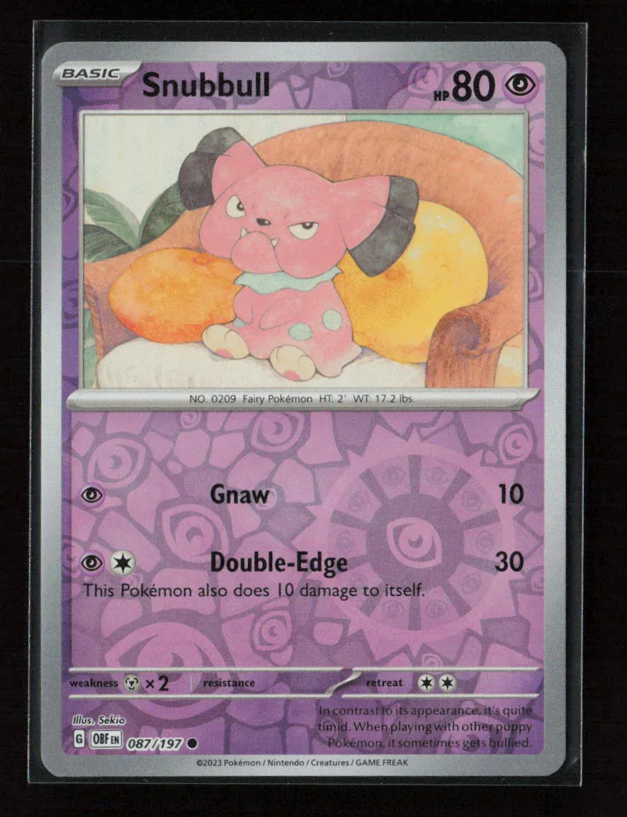Snubbull Common SV03: Obsidian Flames 087/197 NM