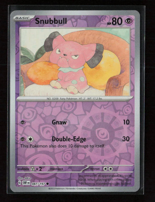 Snubbull Common SV03: Obsidian Flames 087/197 NM