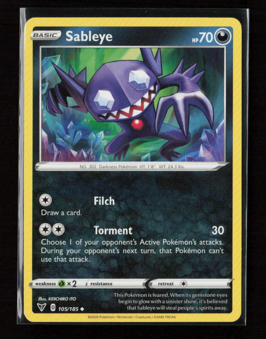 Sableye Uncommon SWSH04: Vivid Voltage 105/185 LP