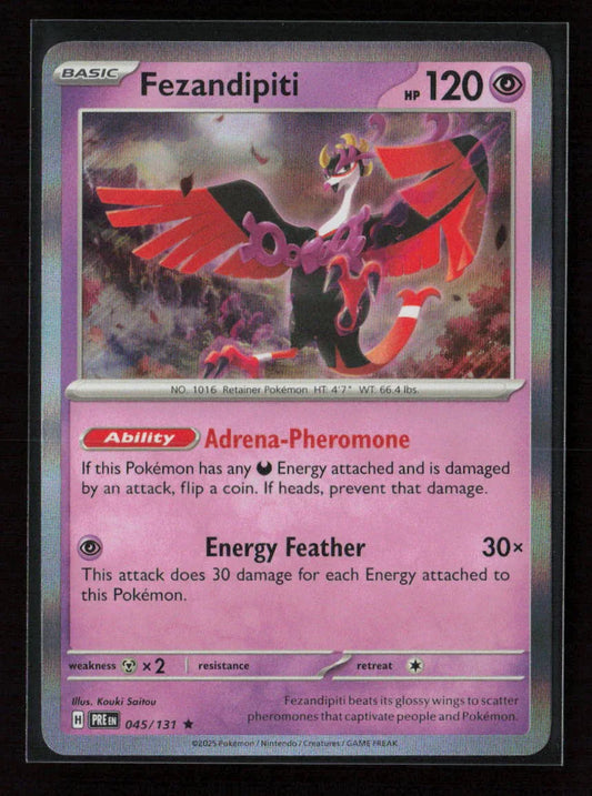 Fezandipiti Rare SV: Prismatic Evolutions 045/131 NM - Kang's Collectibles