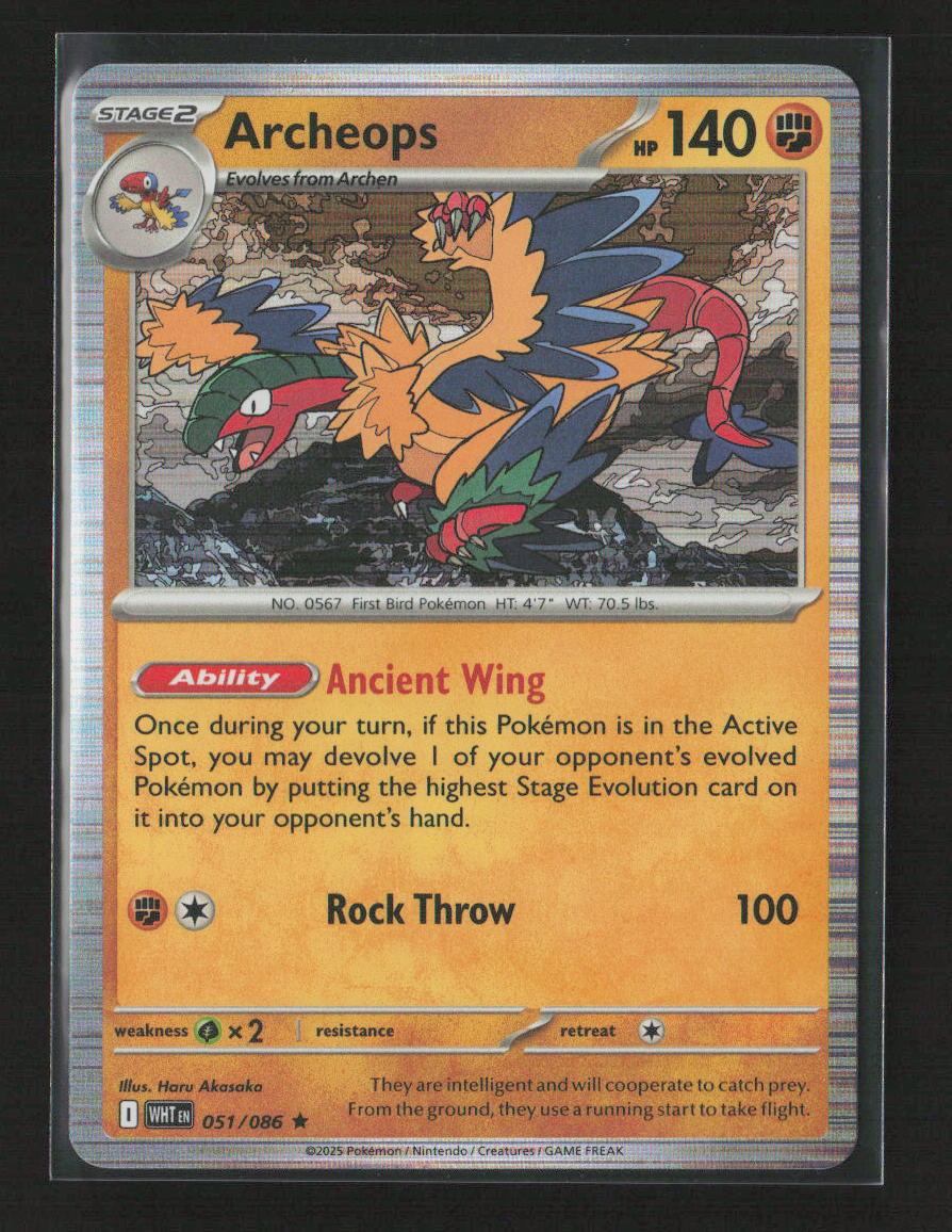 Archeops Rare SV: White Flare 051/086 NM - Kang's Collectibles