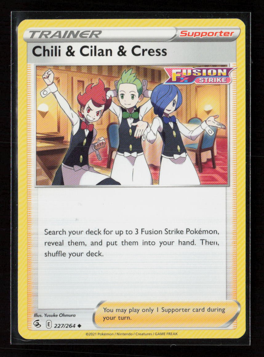 Chili & Cilan & Cress Uncommon SWSH08: Fusion Strike 227/264 LP