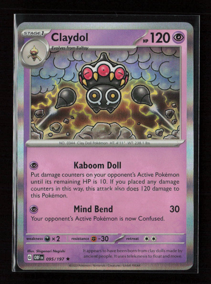 Claydol Rare SV03: Obsidian Flames 095/197 NM